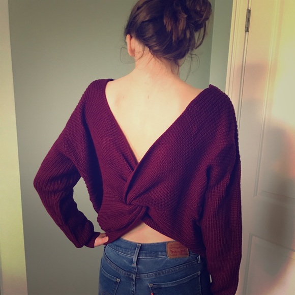 Sweaters - Twist Back Sweater